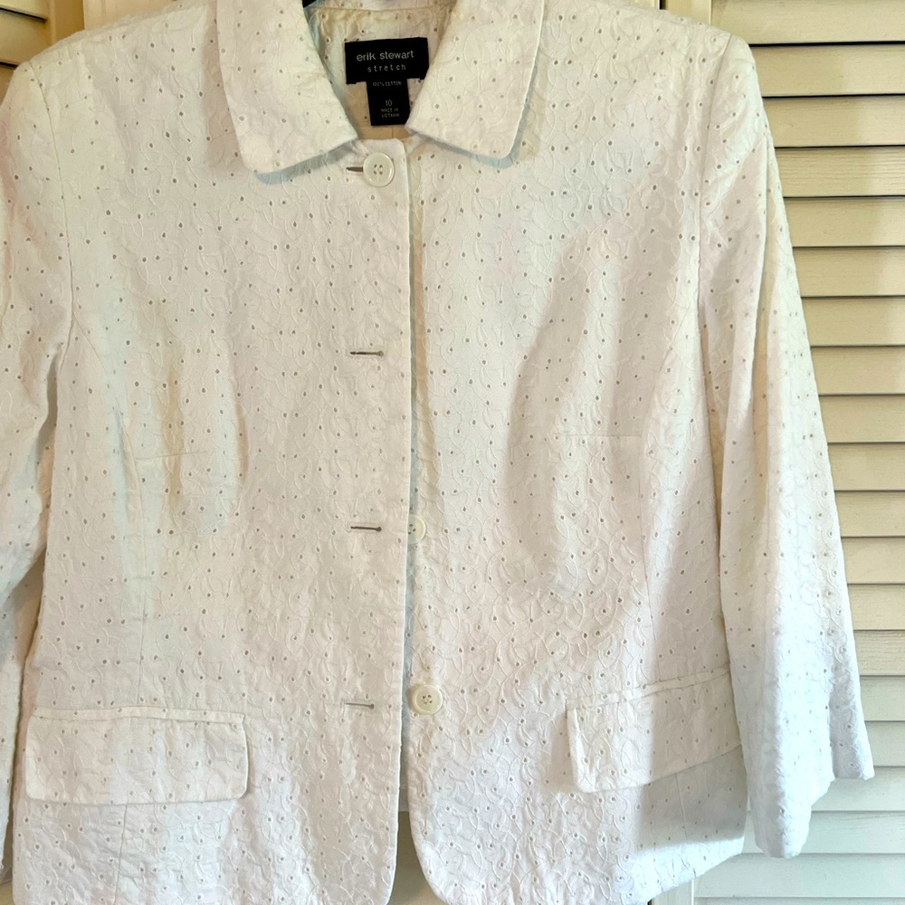 White Eyelet summer jacket